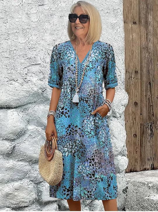 Harper | Colorful Midi Dress