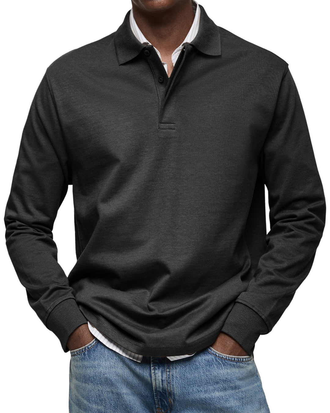 TOBE™ - Relaxed Fit Long Sleeve Polo