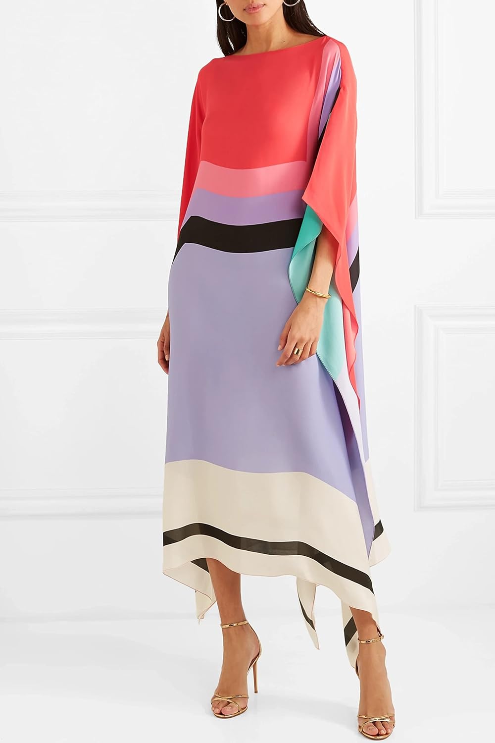 Iria | Élégant Caftan à Motif Géométrique