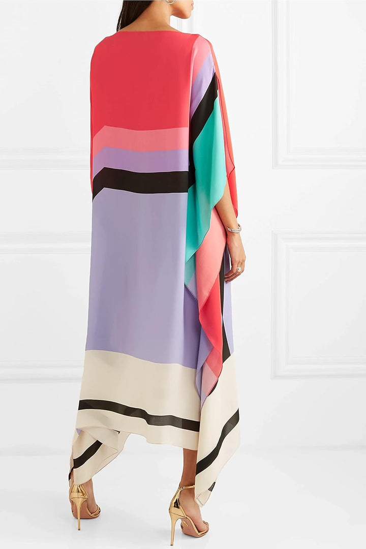 Iria | Élégant Caftan à Motif Géométrique