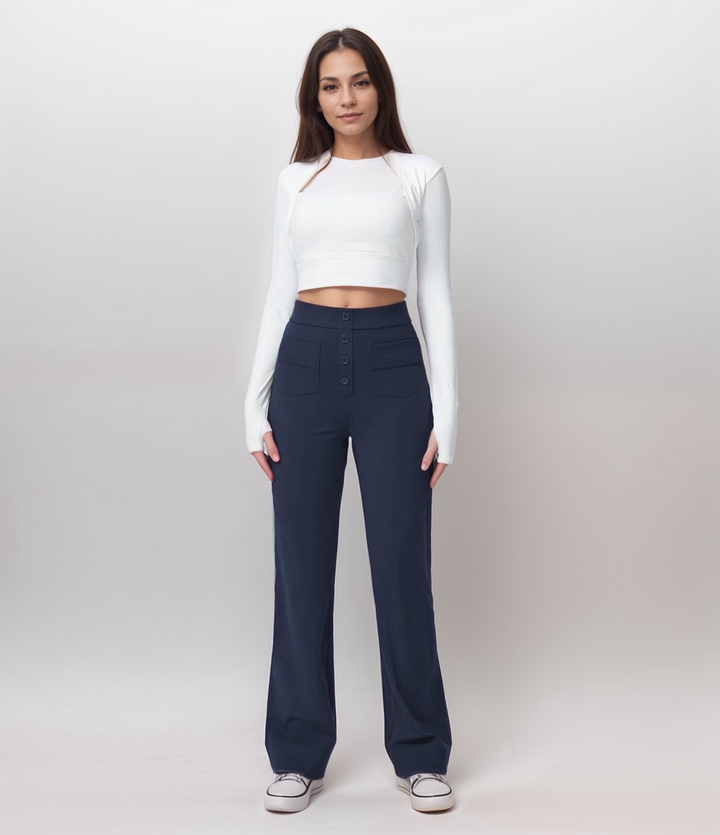 Elsa | Pantalons Élastiques Taille Haute