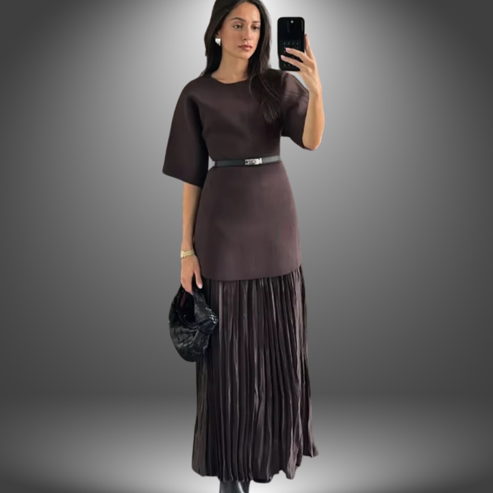 Andrea | Plissé Maxi Dress
