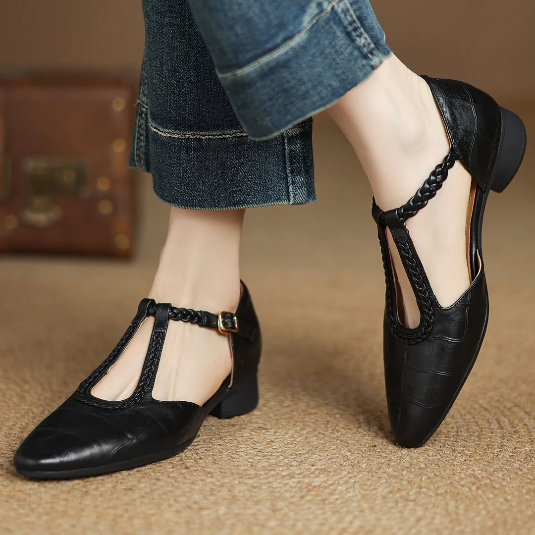 Enzo&Rosa™| Kepa Leather Mary Janes