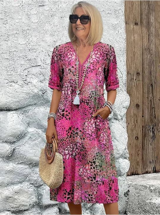 Harper | Colorful Midi Dress