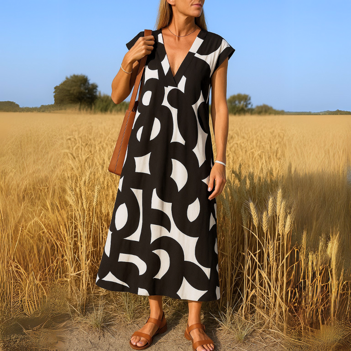 Georgina | Flowing V-neck Dress