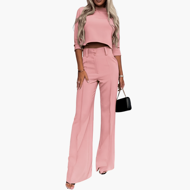 Cleo | Ensemble Élégant de Crop Top