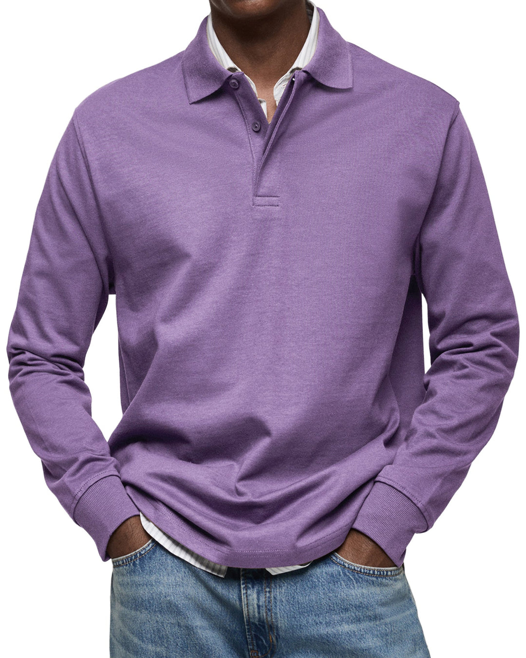 TOBE™ - Relaxed Fit Long Sleeve Polo