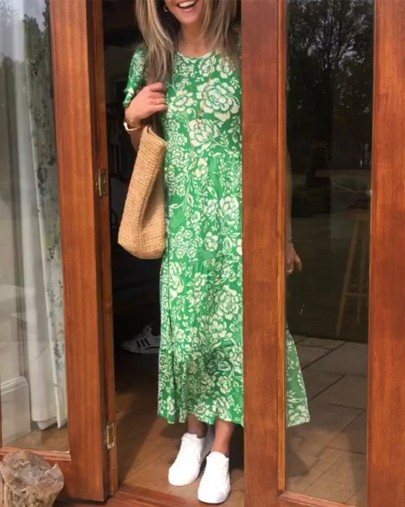 Isla - Short Sleeve Floral Dress