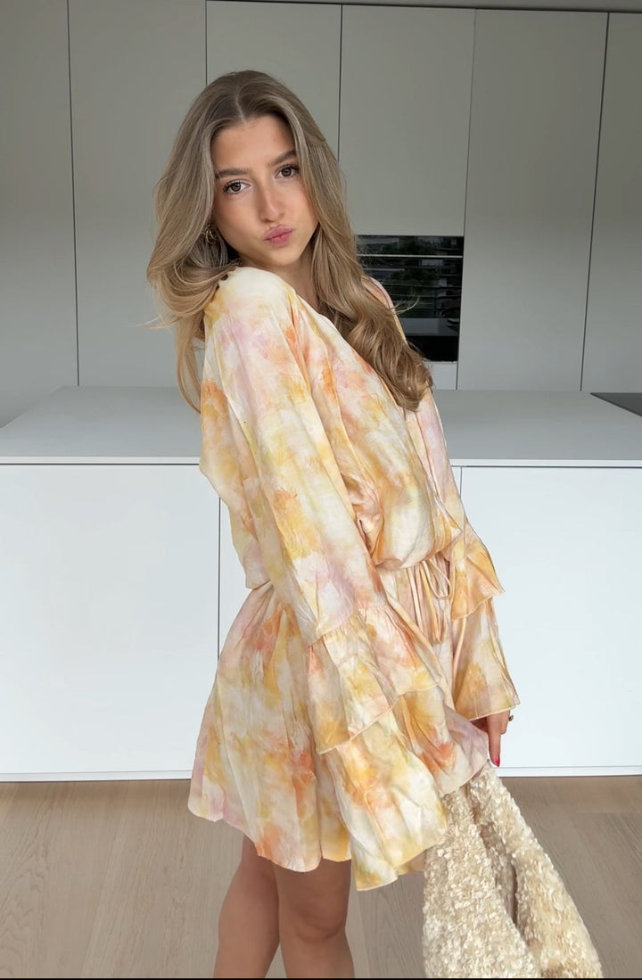 FLARED DRESS SUNSHINE LEMON