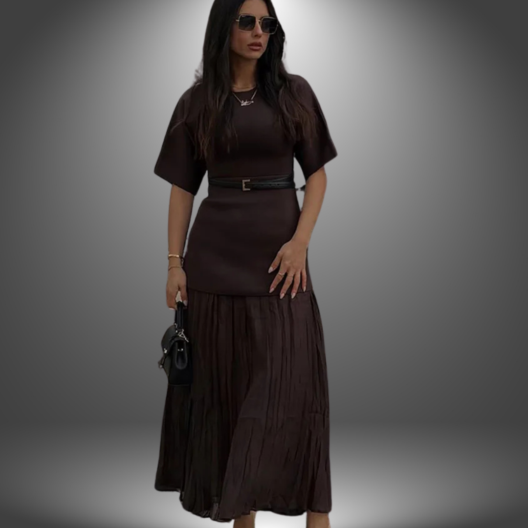 Andrea | Plissé Maxi Dress