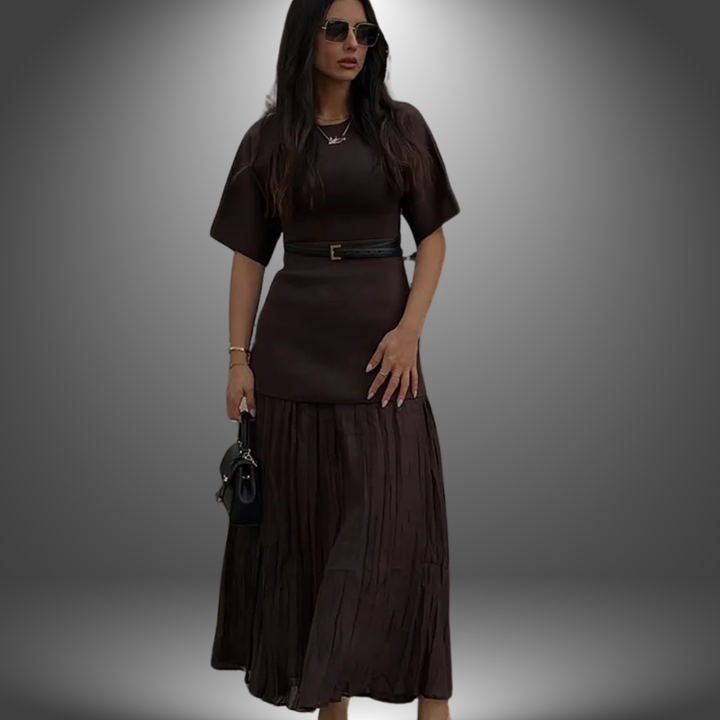 Andrea | Plissé Maxi Dress