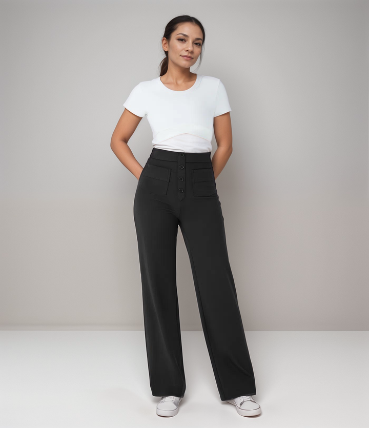 Elsa | Pantalons Élastiques Taille Haute
