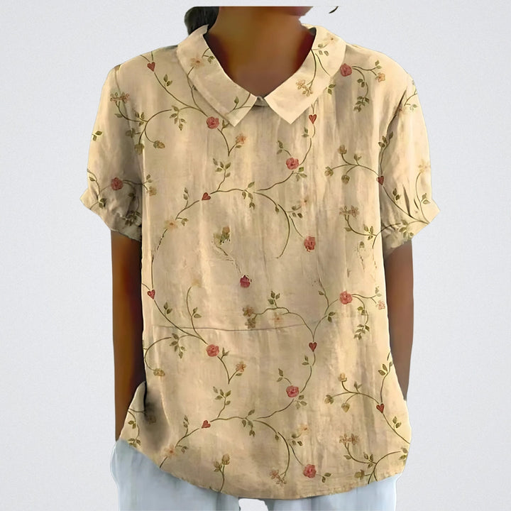 Valentine™ | Lina - Floral Linen Blouse