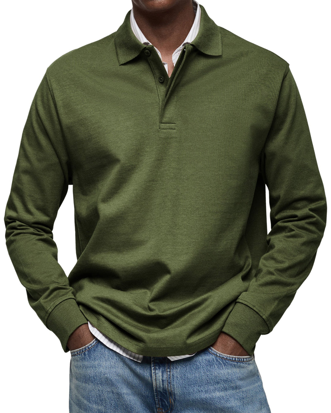 TOBE™ - Relaxed Fit Long Sleeve Polo