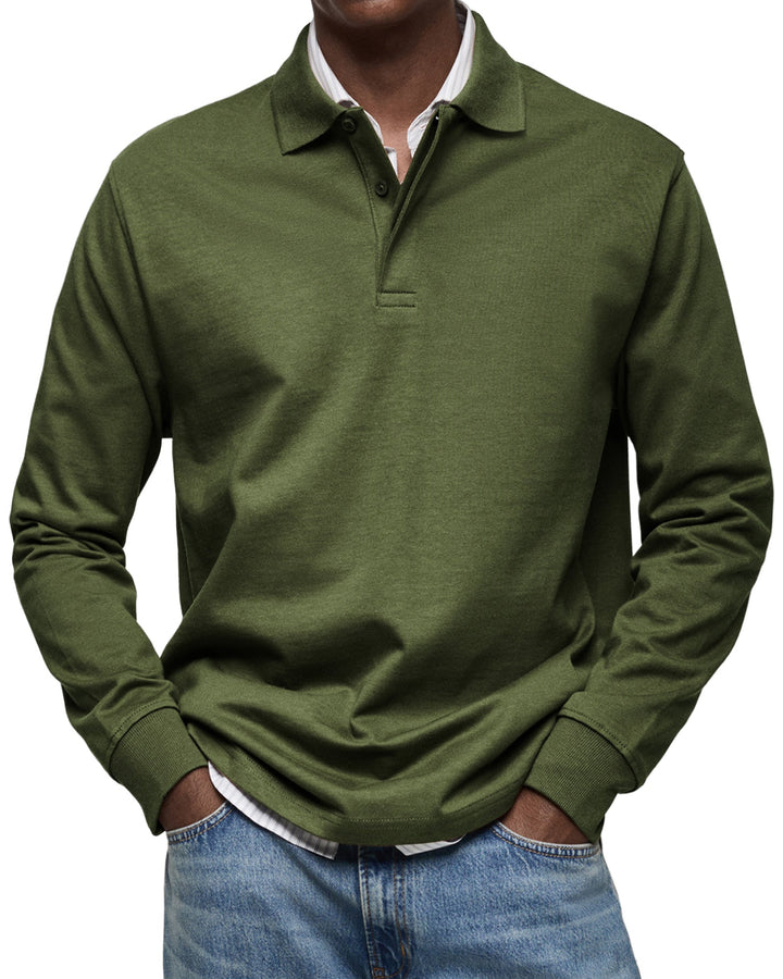 TOBE™ - Relaxed Fit Long Sleeve Polo