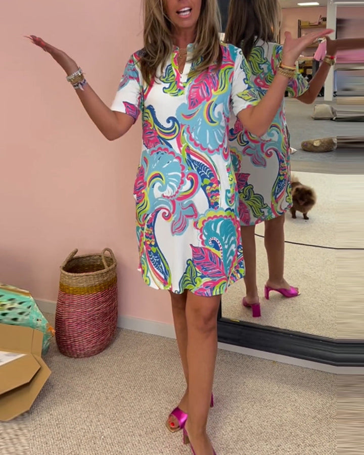 Emery | Slim-fit printed dress