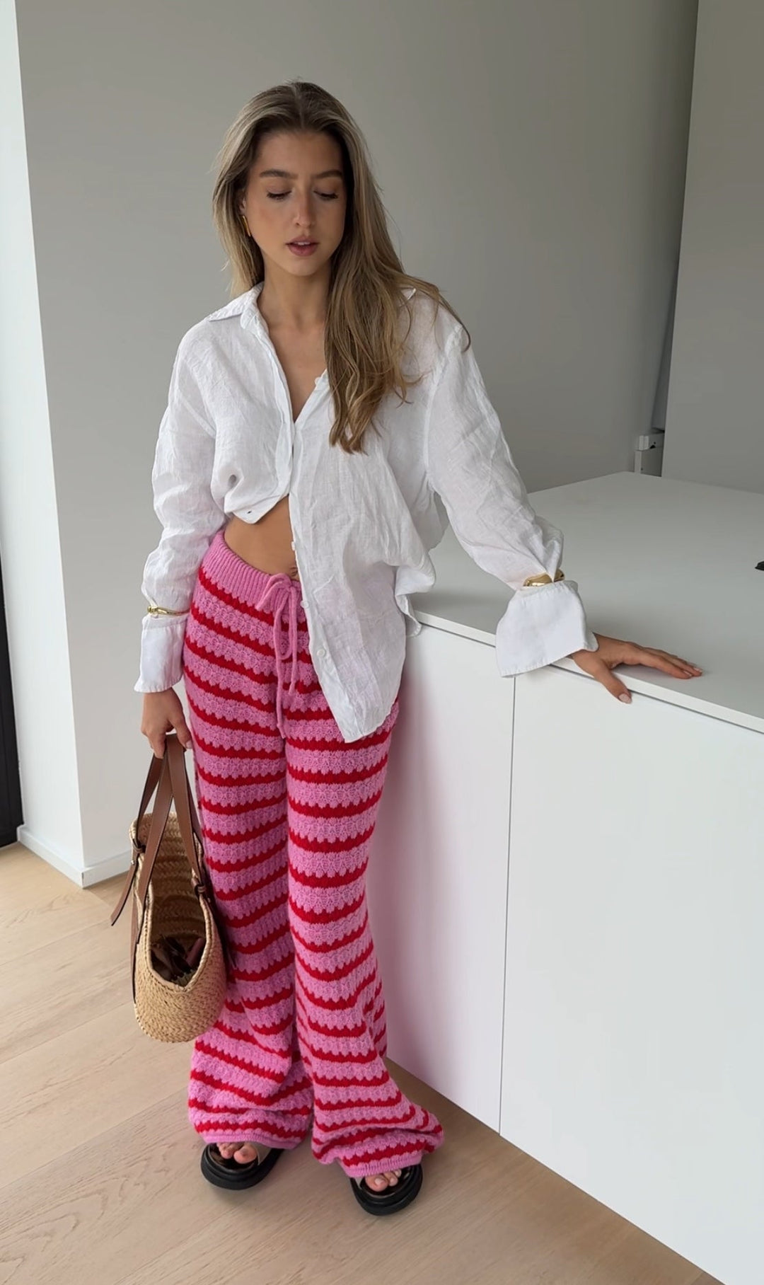 Cherry Summer Knit Trousers