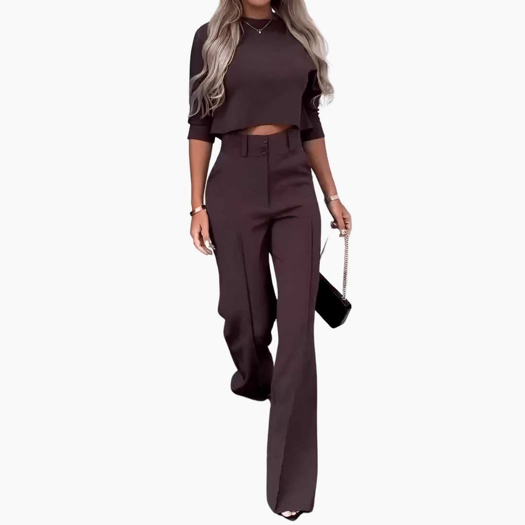 Cleo | Ensemble Élégant de Crop Top