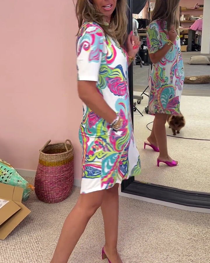 Emery | Slim-fit printed dress
