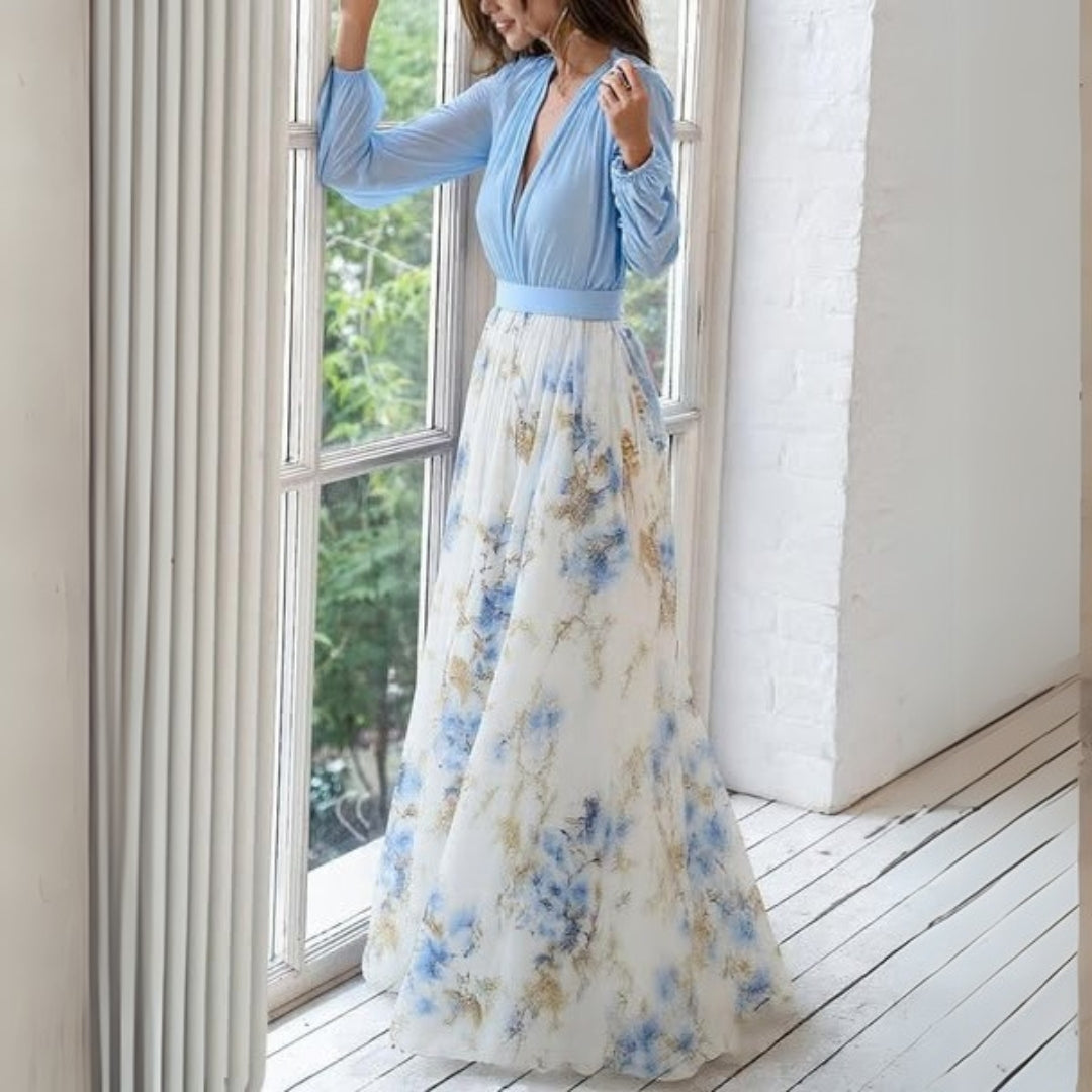 Dolores | Élégante Robe Maxi à Fleurs
