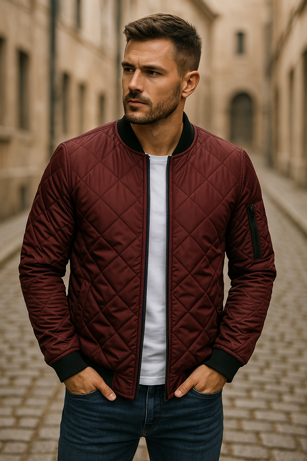 TOBE™ - Diamond Pattern Cotton Jacket