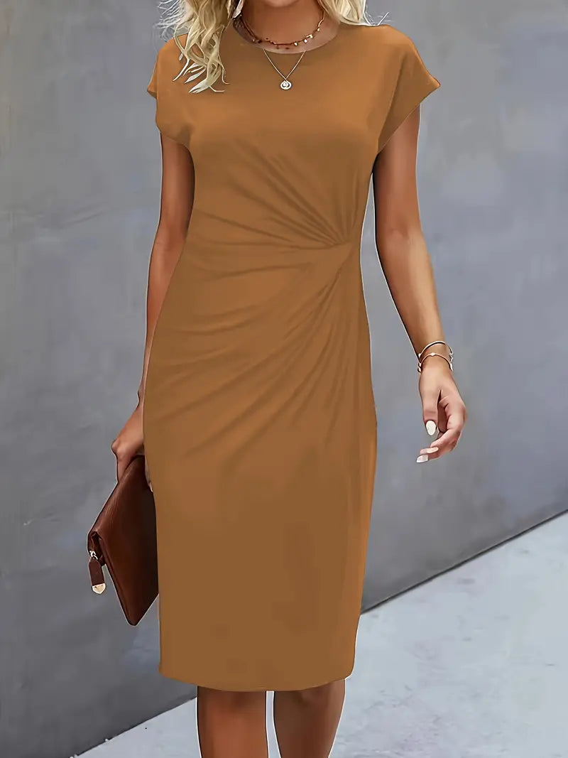 Adelina | Chic Round Neck Dress