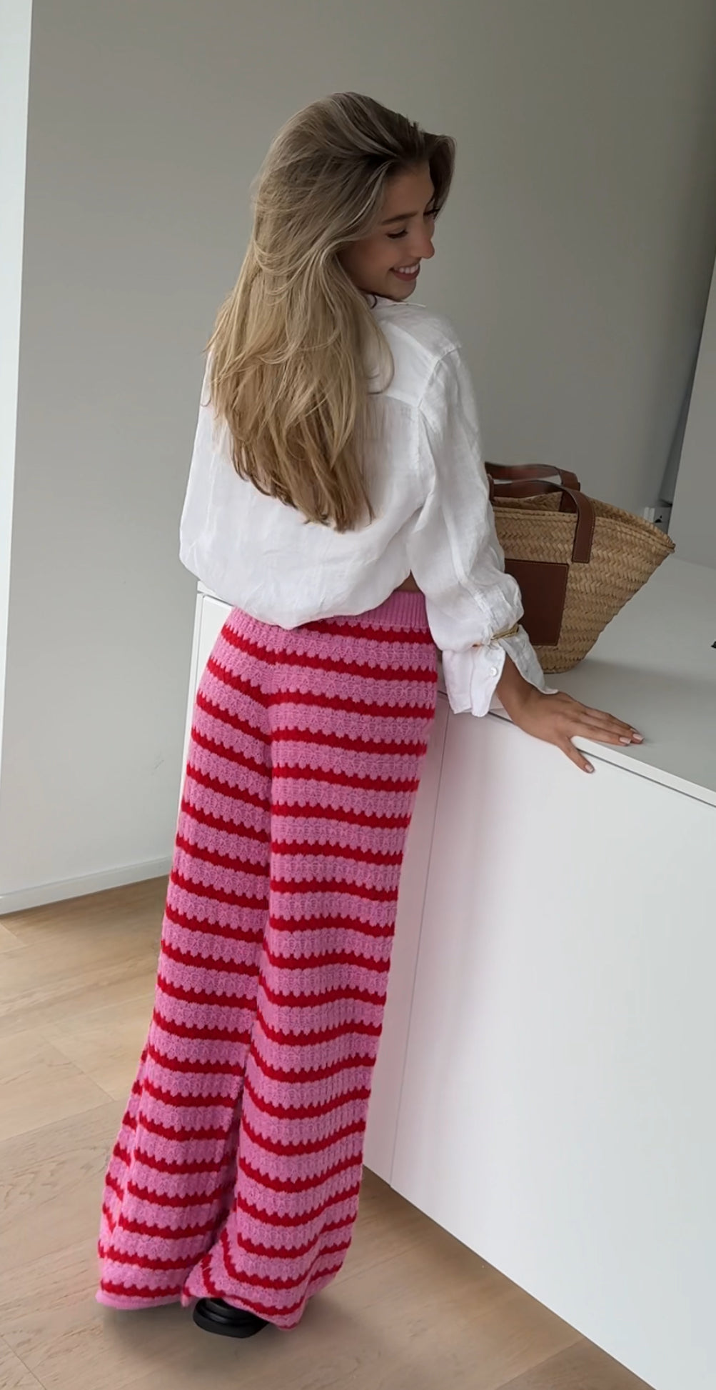 Cherry Summer Knit Trousers