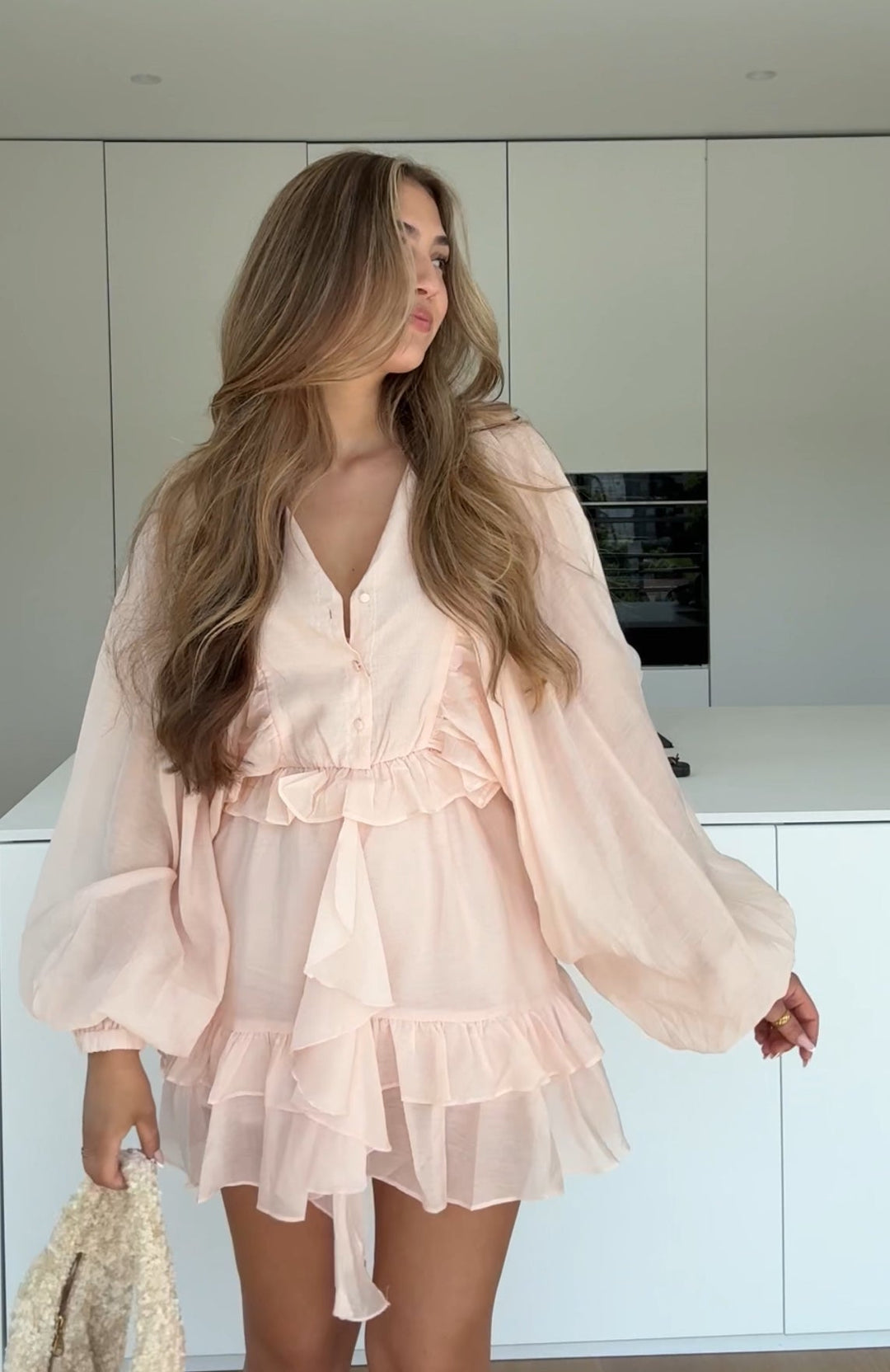 DRESS PEACHY PINK