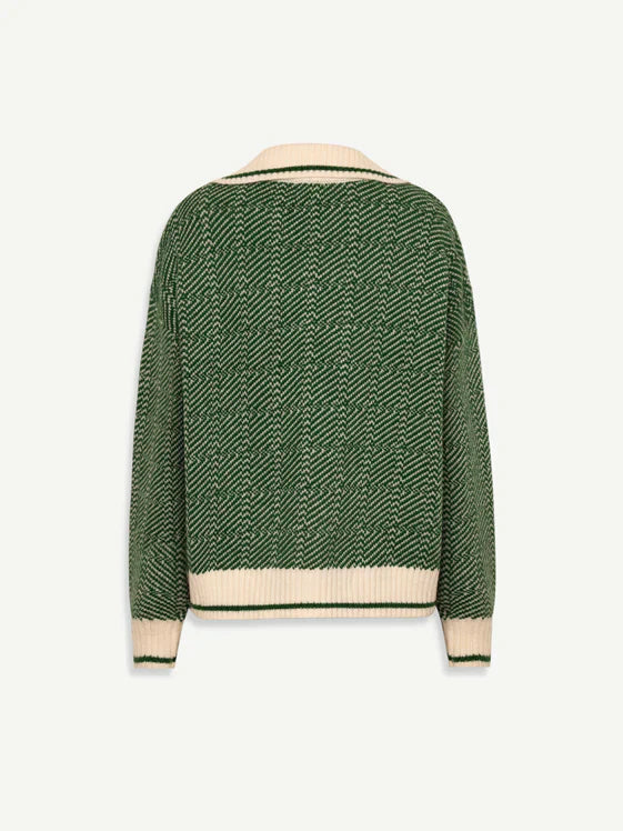 V-Neck Pullover in Green