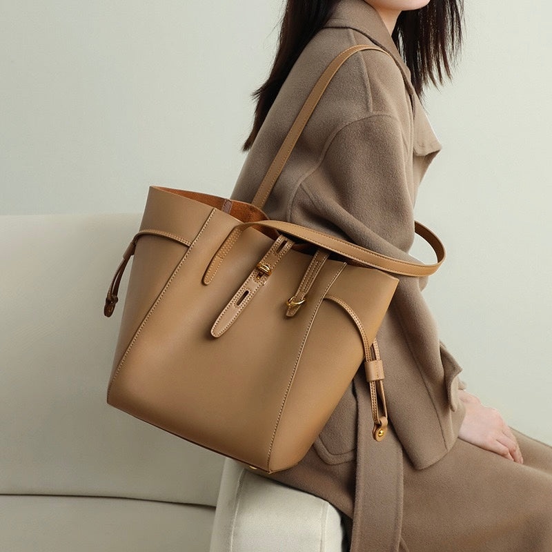 Elsen | Sac fourre-tout en cuir vintage avec fermeture