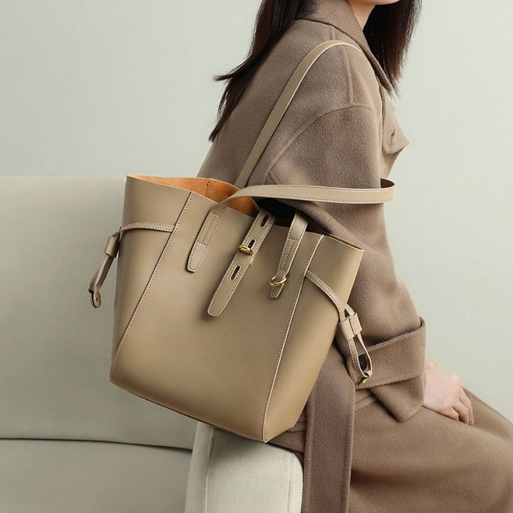 Elsen | Sac fourre-tout en cuir vintage avec fermeture