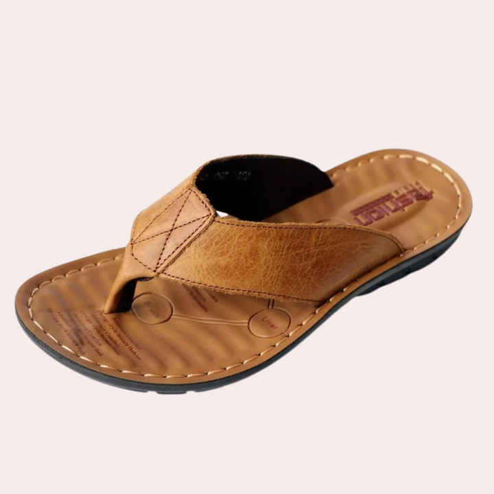 Taylor | Leather Men's Slipper with Comfort Footbed