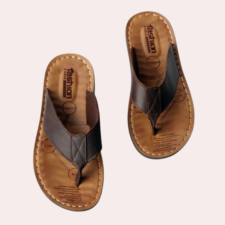Taylor | Leather Men's Slipper with Comfort Footbed