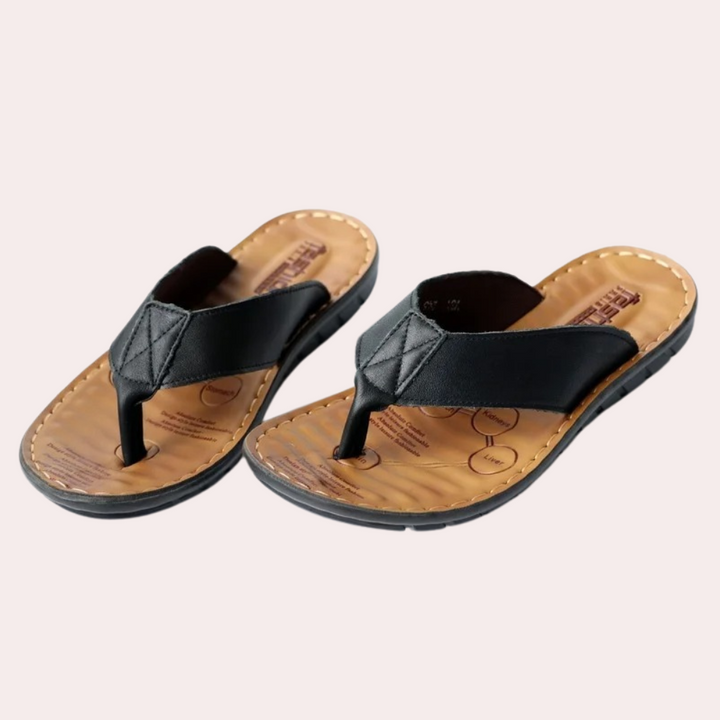 Taylor | Leather Men's Slipper with Comfort Footbed