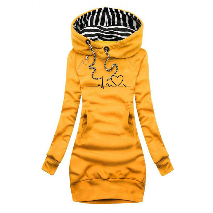 Adèle - Robe Tricotée avec Motif Battement de Cœur