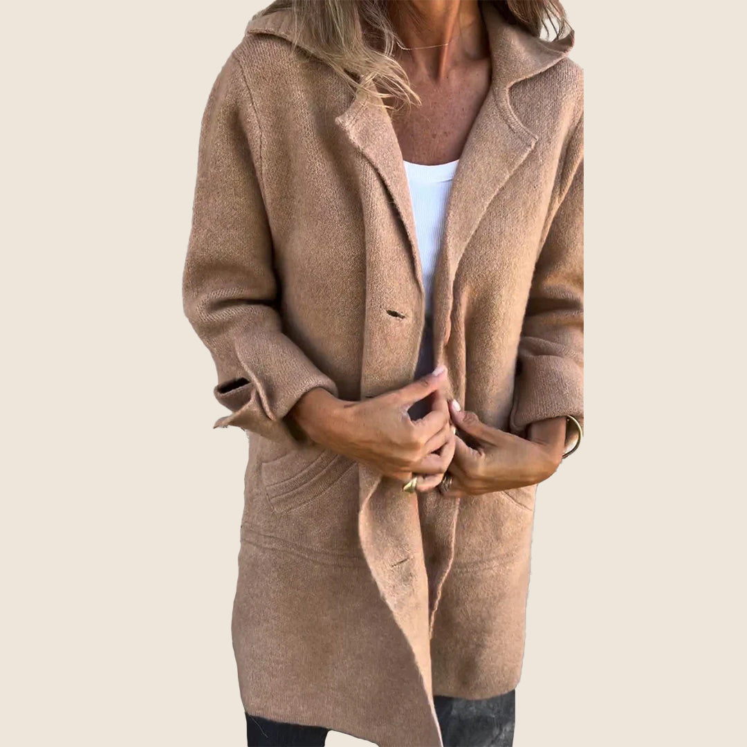 ASP | Veste Monopette Décontractée avec Col Revers