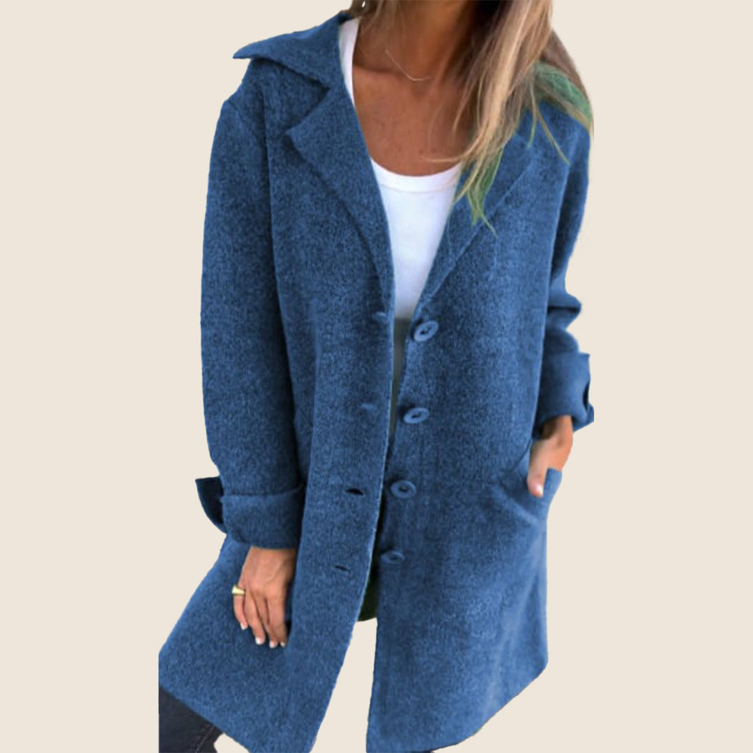 ASP | Veste Monopette Décontractée avec Col Revers