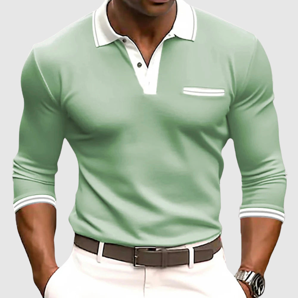 TOBE™ - Elegant Contrast Detail Shirt