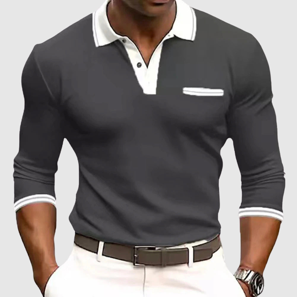 TOBE™ - Elegant Contrast Detail Shirt