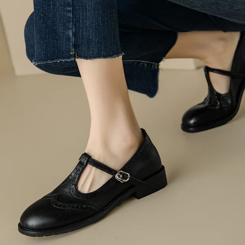 Enzo&Rosa™| Elegant T-Strap Mary Janes