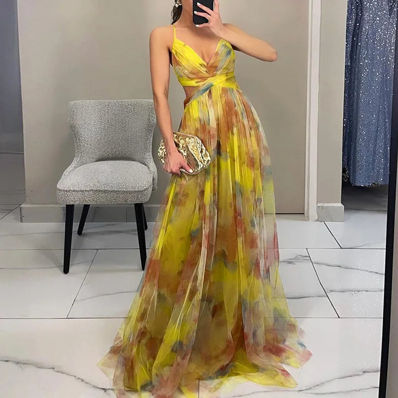 Carola | Charmante Robe Maxi à Imprimé Floral