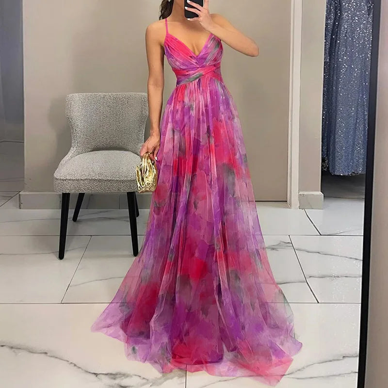 Carola | Charmante Robe Maxi à Imprimé Floral
