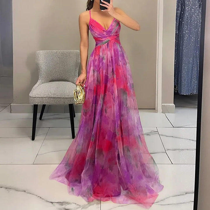 Carola | Charmante Robe Maxi à Imprimé Floral