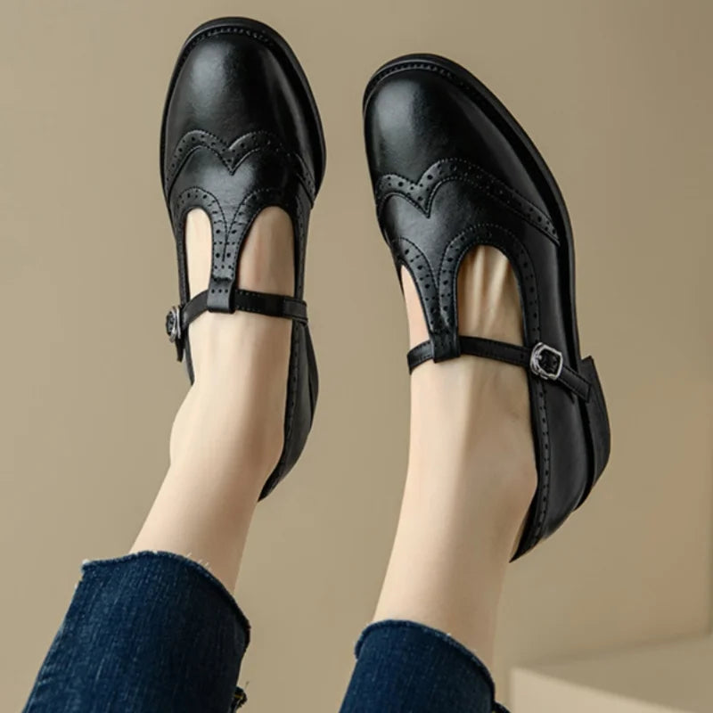 Enzo&Rosa™| Elegant T-Strap Mary Janes