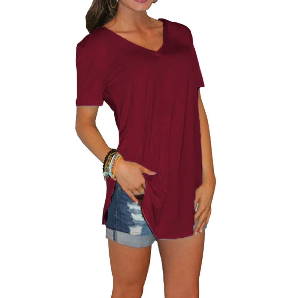 Moira | Short sleeves V-neck Blouse