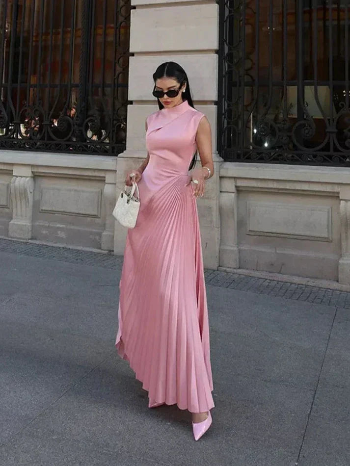 Ellison - Robe Maxi Drapée Élégante