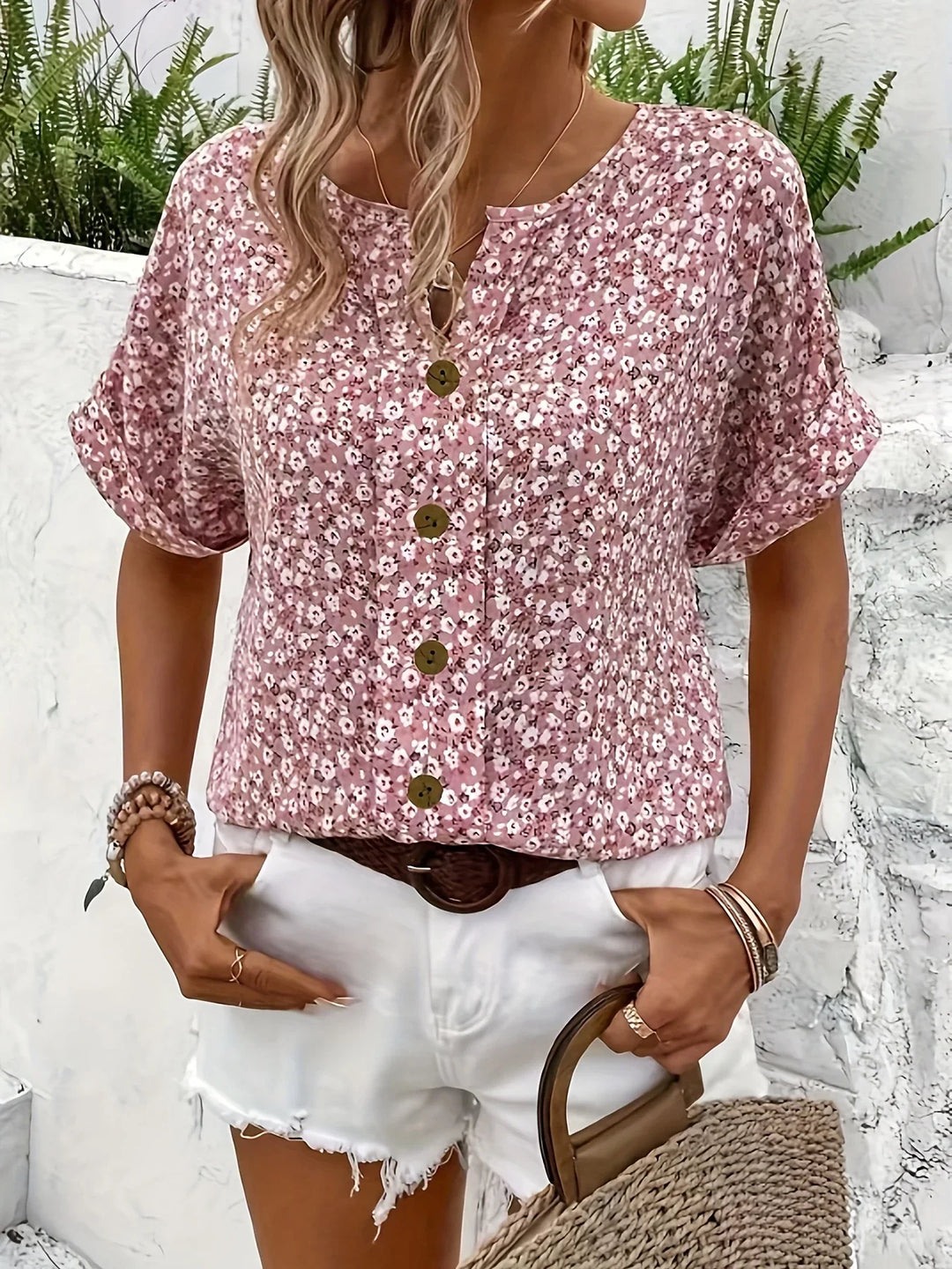 Steph | Elegant Floral Printed Blouse