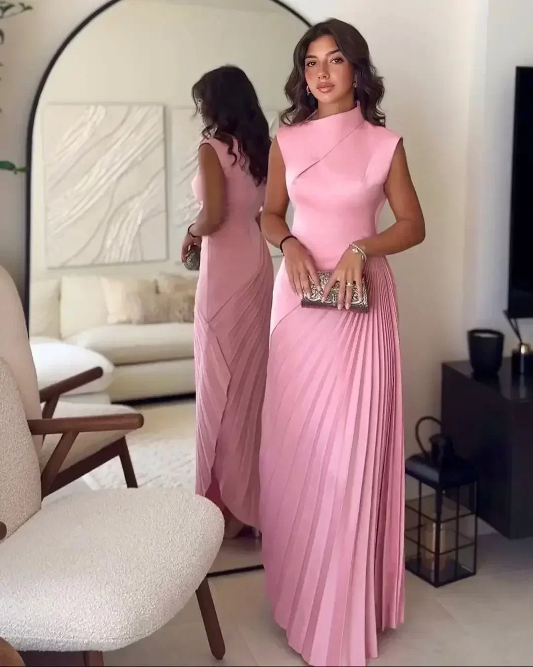 Ellison - Robe Maxi Drapée Élégante