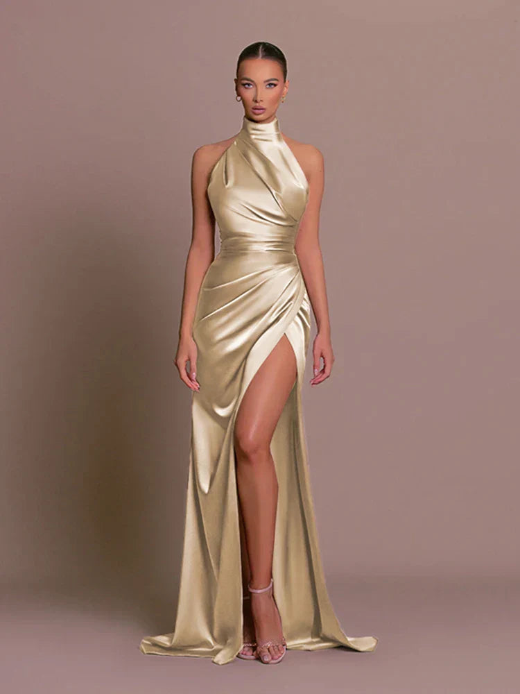 Cleo - Robe Maxi Fendue Élégante