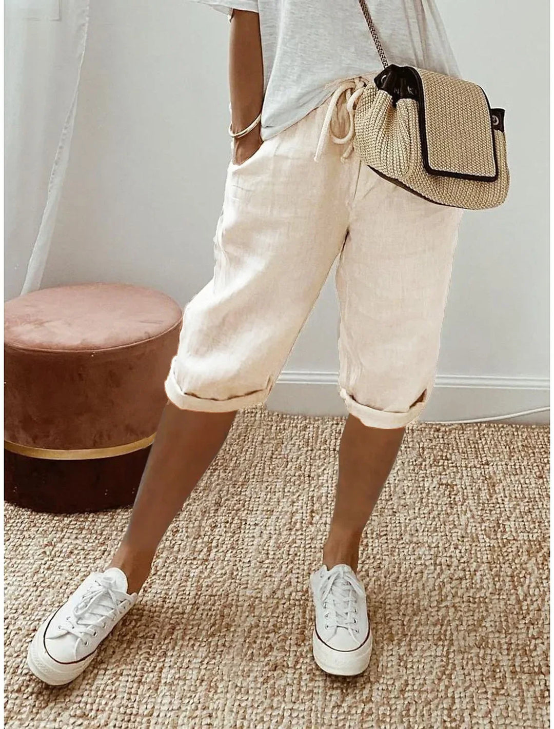 Nerina | Elegant Cotton-Linen Harem Pants